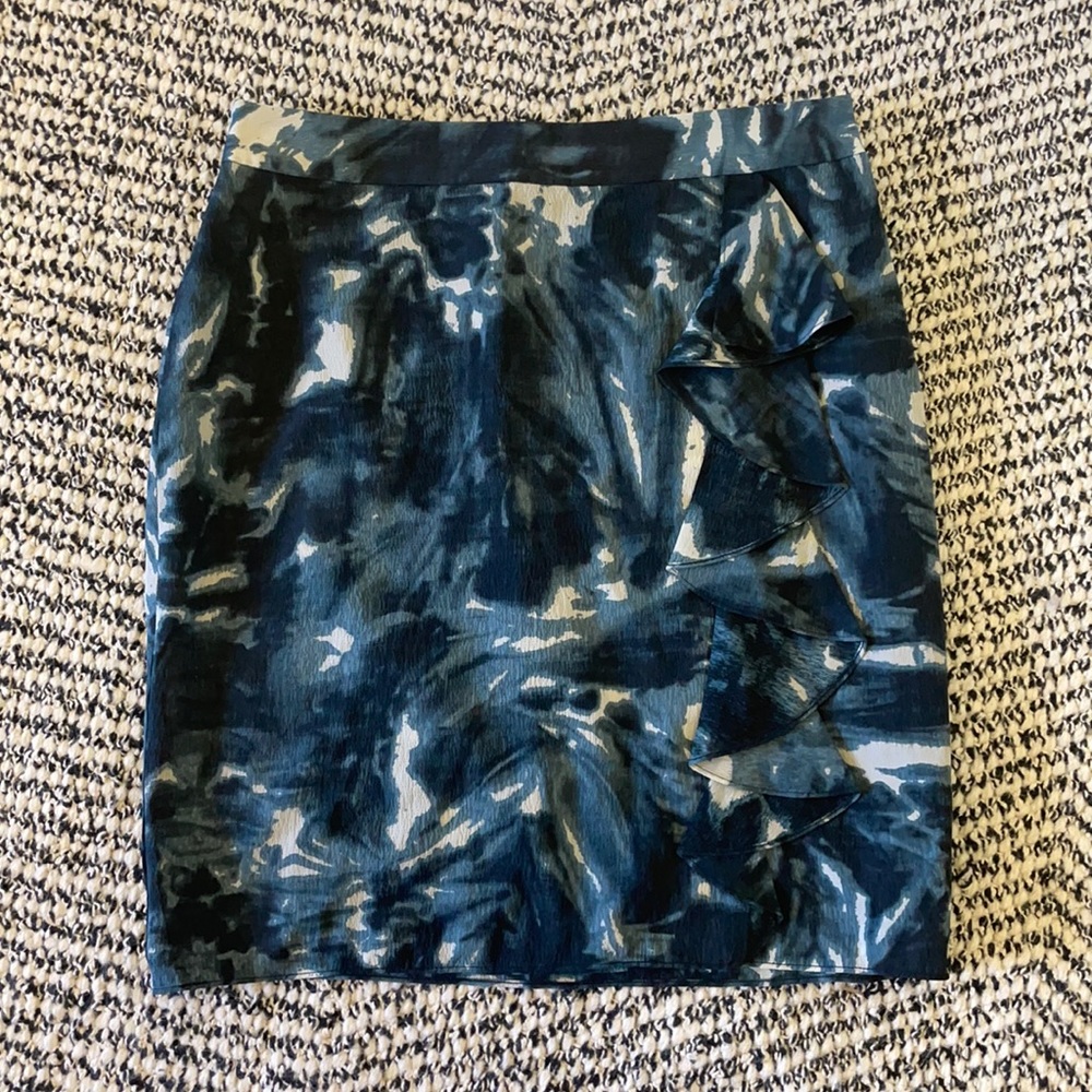 Ann Taylor printed silk skirt